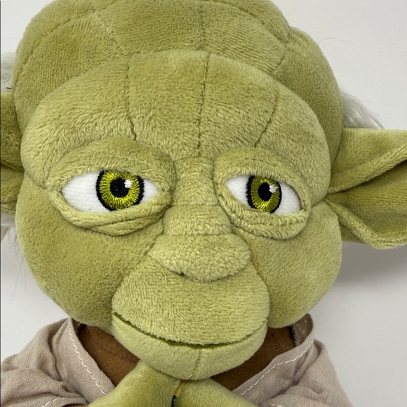 Disney Star Wars 13” Master Yoda Green Plush Toy with Brown Robe and Cane - Picture 2 of 10